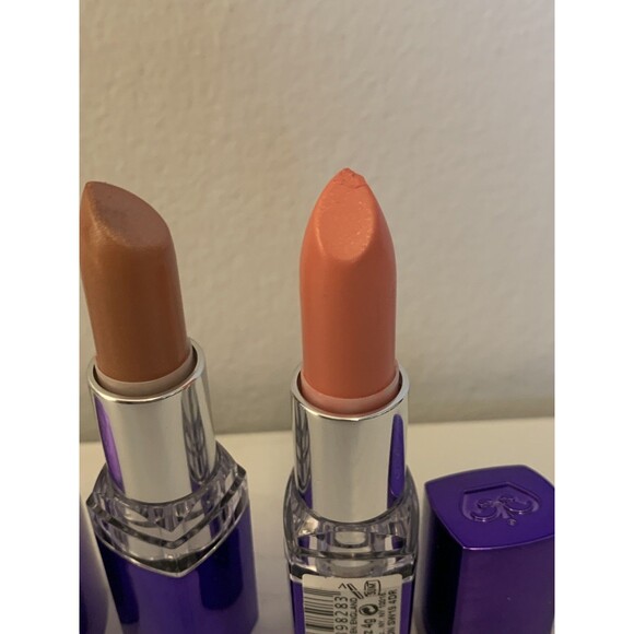 Rimmel 2x Moisture Renew Lipstick Set 140 Dreamy 235 Star Pink NWOB Damaged Tip - Picture 9 of 10
